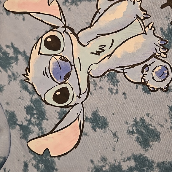 Disney Lilo & Stitch blue long sleeve hoodie STITCH Small NWT - Picture 6 of 7